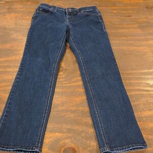 crown & ivy Dark Blue Straight-Leg Women's Jeans